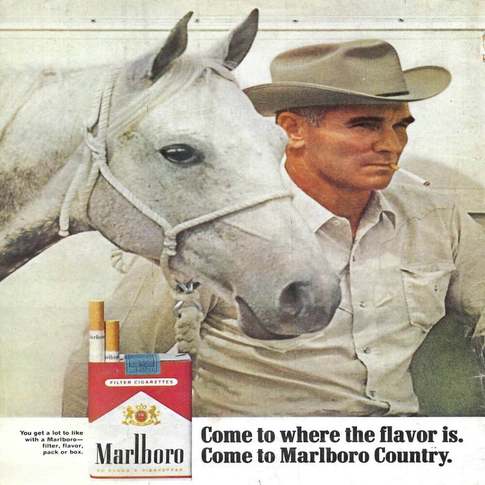1967 Marlboro Filter Cigarettes Flavor Cowboy Vintage Magazine Print Ad/Poster